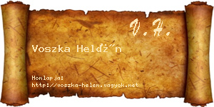Voszka Helén névjegykártya